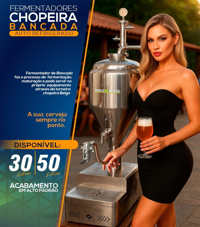 FERMENTADOR DE BANCADA 30 a 50 LITROS 